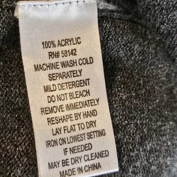 London Times Chevron Knit Sweater Dress 100% Acrylic Grey Size M - Picture 7 of 7